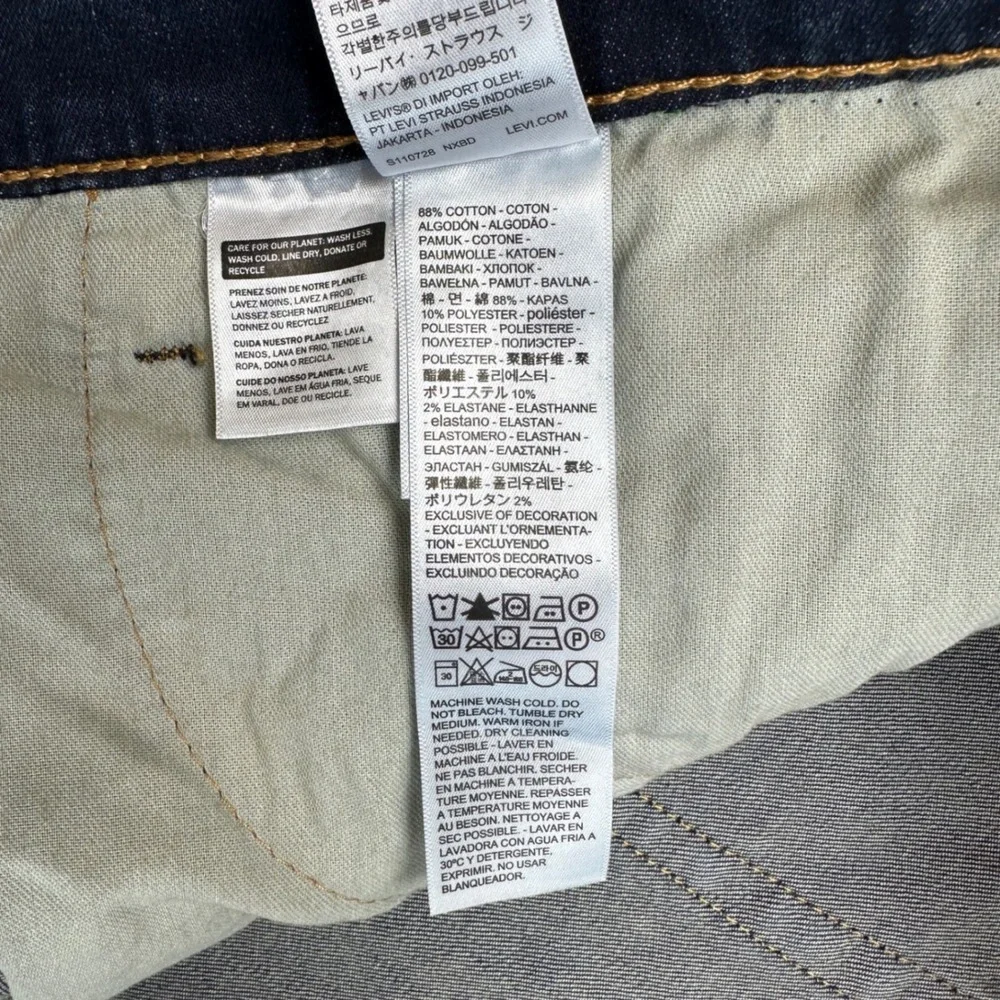 NEW Levis 541 Athletic Taper Jeans Mens 48x32 Dark Wash Stretch Big and Tall
